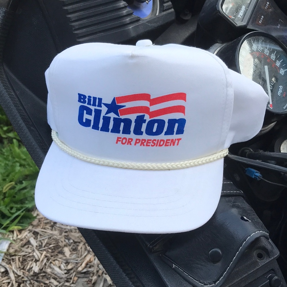 Bill Clinton for president dad hat. Red white and blue baby!